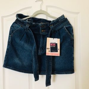 Denim mini skirt